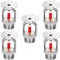 Wuyangcun Brandsprinklerkopf, Messing, verchromt, 68 ℃, schnelle Reaktion, automatischer Sprinkler, 3/4 Zoll DN20 für Wohnfabrik (Pendentyp), 5 Stück