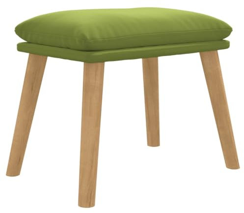 vidaXL Fußhocker Hocker Fußbank Fußstütze Fußschemel Ottomane Sitzhocker Fußablage Polsterhocker Wohnzimmer Hellgrün 45x29,5x35cm Samt