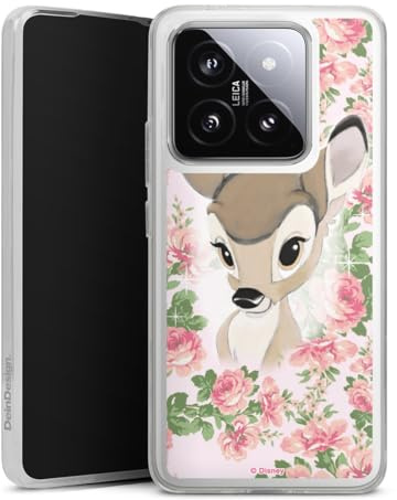 DeinDesign Silikon Hülle kompatibel mit Xiaomi 14T Pro Case transparent Handyhülle Bambi Disney Offizielles Lizenzprodukt