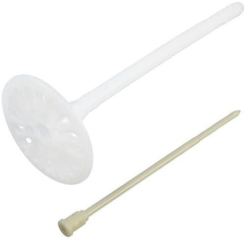 AERZETIX - Ensemble de 10 Chevilles d'isolation à Frapper Ø8x155 mm + 10 Clous 160 mm - en Nylon - Fixation de Panneaux Isolant Plaque Thermique polystyrène extrudé expansé