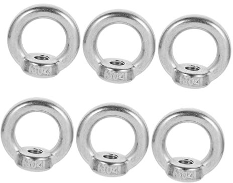 LAPYAPPE 6 Stück Augenbolzen Ring aus Korrosionsbeständige Ringschraube mit Gewinde für Vielseitige Anwendungen Installieren für Boots Kabelbefestigungen