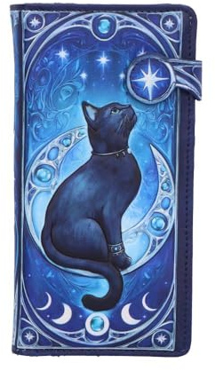 Nemesis Now Feline Constellation Embossed Purse - Emo Wallet for Cat Lovers and Astrology Fans, Durable Faux Leather, 18.5 cm