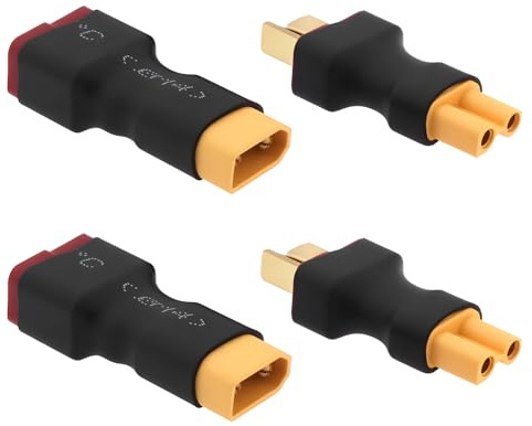 eMagTech 4X XT30-Stecker auf Deans T-Stecker Männlich Weiblich Adapter Kompatibel mit RC-Modelldrohnen Keine Kabel