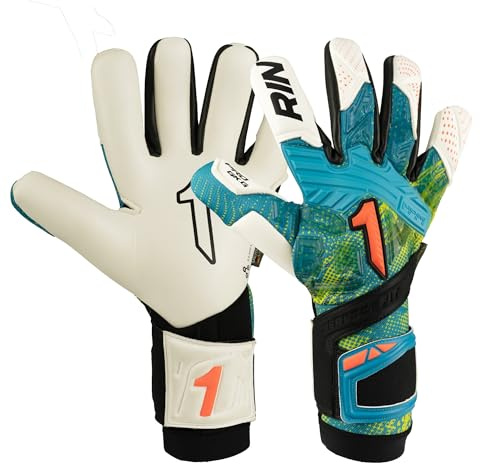 Rinat Fiera Pro Adult Goalkeeper Gloves, Green, Size 11