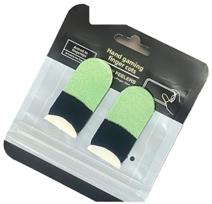 STREAMVOY Silver Fiber Gaming Finger Sleeves (4-Pack) – Ultra-Thin Touchscreen Gloves, Anti-Static & Conductive, for PUBG Mobile, Honor of Kings, Elite Gaming (38-gauge)