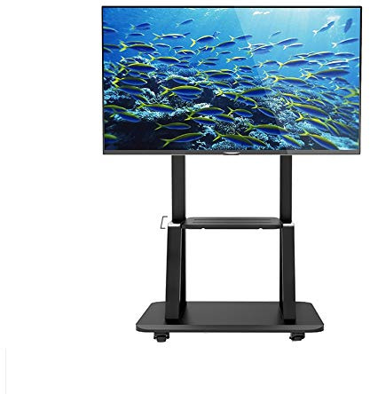 YZYSHA Stand TV pivotant/Base - Table de Table de Table TV pour 55 à 75 Pouces LCD TV - Stand de Montage télévisé réglable en Hauteur avec Base en Verre trempé Beau Paysage