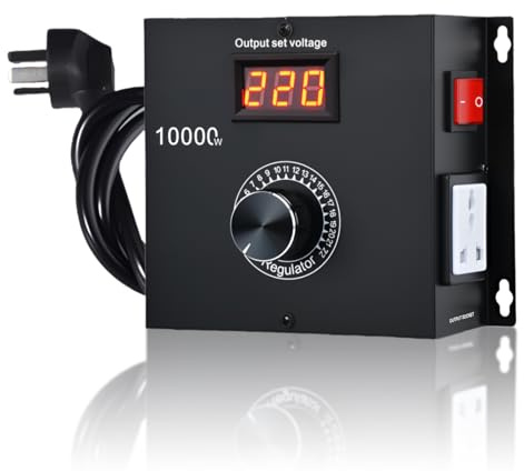Voltage Regulator, 10000W AC 220V Electronic Voltage Regulator, SCR High Precision Adjustable Single Phrase Motor Fan Speed Controller Dimmer Thermostat with LED Display