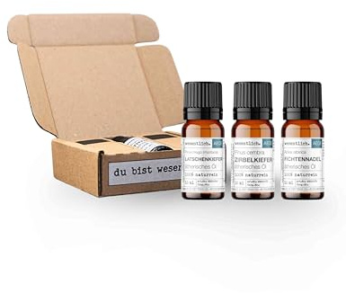 wesentlich. naturreine ätherische Öle Waldspaziergang | Latschenkiefer Zirbelkiefer Fichtennadel | 3x10 ml | Duftset für Aromatherapie