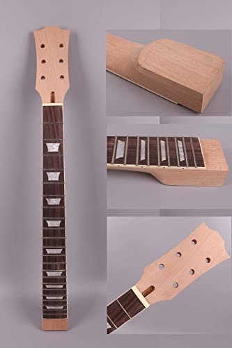 Yinfente Gitarrenhals 22 Bünde, 62,8 cm, Mahagoni Palisander Griffbrett Gitarrenhals Ersatz-Set im SG (SG-Stil)