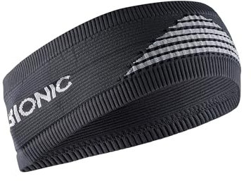 X-Bionic Headband 4.0 Stirnband Haarband Schweissband Damen Herren, Charcoal/Pearl Grey, 1