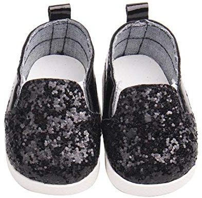 DUORUI Doll Shoes Casual Sneakers for American Girl Doll 18 inch with Sequins
