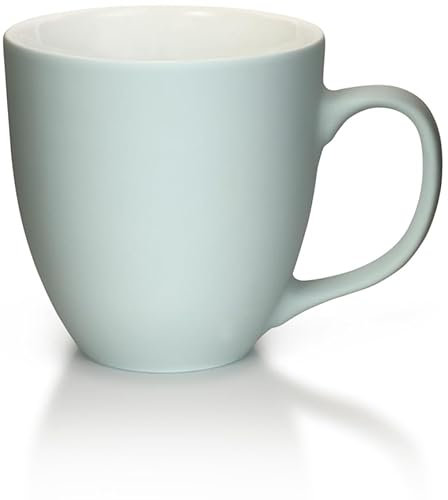 Mahlwerck Jumbotasse, Große Porzellan-Kaffeetasse mit matter Oberfläche, in Cool Blue, Grau-Blau, 400ml