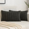 EMEMA Kordsamt Kissenbezüge Dekorative Sofakissen Moderne Kissenhüllen 40x60 cm Dekokissen Weicher Zierkissenbezug für Wohnzimmer Sofa Schlafzimmer 2er Set Dunkelgrau