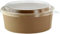 We Can Source It Ltd Disposable Round Kraft Paper Bowls Salad & Deli Takeaway Streetfood - 100 x 500ml Without Lids