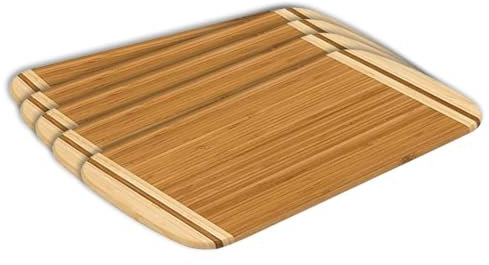 Kesper | 5 Stück 58110 Schneidebrett aus Bambus, 30 x 20 x 1,6 cm, Braun