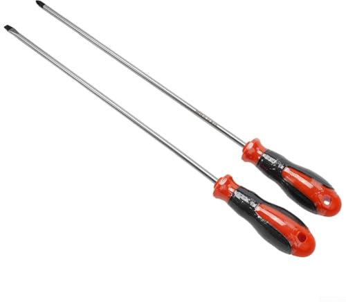Besttoolifes Cacciavite magnetico extra lungo a croce e lama piatta, 30,5 cm, per macchina da cucire, riparazione auto, strumento manuale fai da te