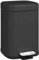 HOMCOM 12 Litre Pedal Bin, Fingerprint Proof Kitchen Rubbish Bin with Soft-close Lid, Foot Pedal and Removable Inner Bucket for Recycling and Waste, Black