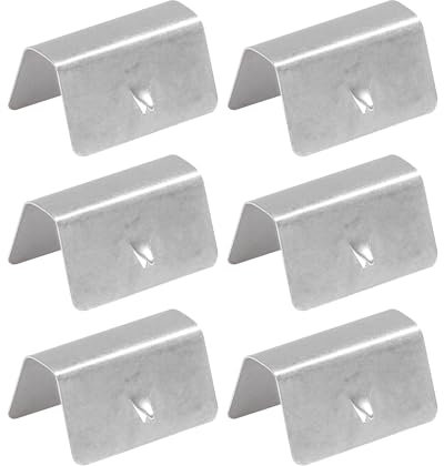 Flaconi Auto Wetterfester Führungsplattenkanalstahl,Clip für Windabweiser,Befestigungsclip für den Windabweiser aus Edelstahl,Geeignet für Verschiedenen Automodellen Verwendet Werden (6pcs)