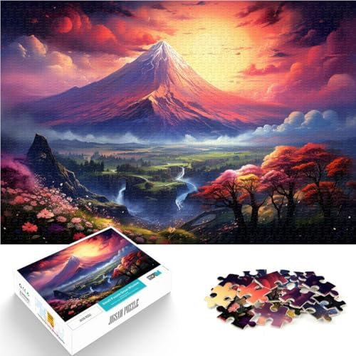Puzzle 1000 Teile für Erwachsene buntes Mount Fuji-Puzzle 50 x 75 cm anspruchsvolles Spiel und Familienspiel für 14-Jährige