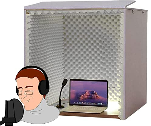 Portable acoustic panels, Desktop Soundproof Cover Vocal Recording Booth Sound Booth microphone Soundproofing