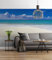 Sunny Decor | Fototapete DESERTED BEACH | 368 x 127 cm | Tapete, Wand Dekoration, Strand, Sand, Meer, Ozean, Wohnzimmer, Schlafzimmer | SD712