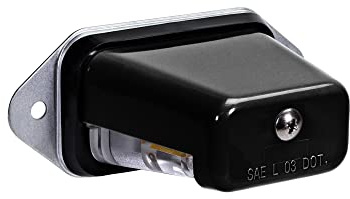 LED License Plate Light for Trailer [Surface Mount] [DOT FMVSS 108] [SAE L] [Black-Finish] [Waterproof] [12V DC] License Tag Lights for UTV ATV Trailer Truck RV Boat