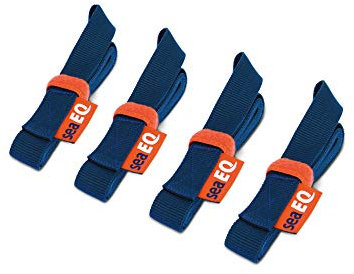 seaEQ YACHTSPORT EQUIPPED Lot de 4 connecteurs de Voile, en Fer et en Voile, SR 2400 Bleu