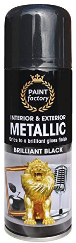 Paint Factory Black Metallic Paint, 200 ml