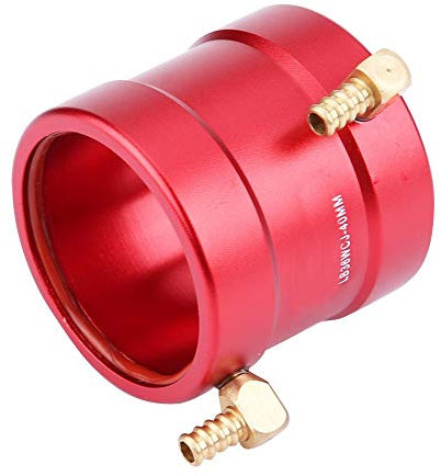 Wasserkühlmantel, 36mm-40mm Wärmeableitung Wasserkühlung Metallmantel RC Modell Motoren Boot Wassergekühlter Gewindeadapter Steckverbinder, rot
