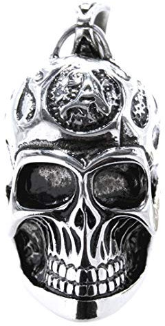 Kiss of Leather XL Totenkopf Anhänger aus Edelstahl Nr. 91