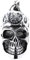 Kiss of Leather XL Totenkopf Anhänger aus Edelstahl Nr. 91