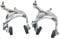 Tektro R559 Caliper Brake Set Long Reach 53-73mm Nutted Mount, Silver, ST1491-S-T