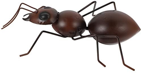 YARNOW Metall Ameise Figur Deko Gartenfigur 3D Eisen Insekt Dekofigur Blechfigur Metallfigur Gartendeko Garten Statue Tiere Skulptur Wanddeko Objekt für Wohnzimmer Hof Terrassen Balkon