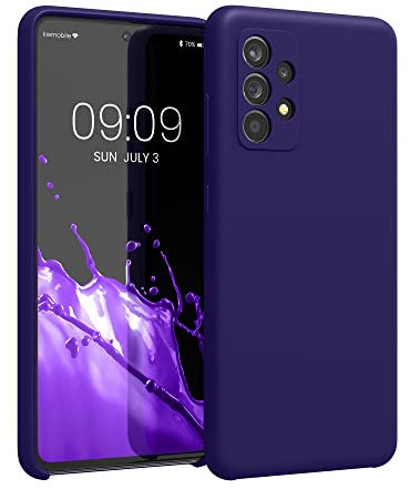 kwmobile Hülle kompatibel mit Samsung Galaxy A52 / A52 5G / A52s 5G Hülle - Silikon Handy Case - Handyhülle weiche Oberfläche - kabelloses Laden - Velvet Blue