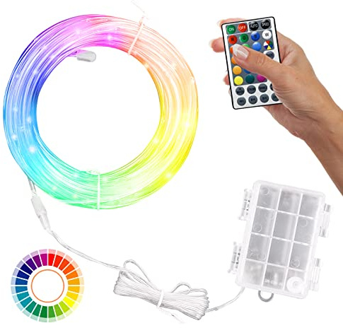 KEVTVEK Badminton Net Light, 33ft LED Volleyball Net Outdoor String Lights with Remote, 17 Colors 7 Modes Waterproof Decorative Lights for Backyard Badminton Volleyball Game at Night(Net not Include)