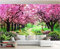 Route du jardin des arbres Sakura Décor À La Maison Papier Peint 3D Chambre à coucher Salle de séjour Mural murale-150cm×105cm