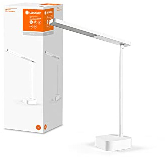 LEDVANCE PANAN Fold USB Mobile Lese- und Tischleuchte, weiß, 5,2W, 130lm, batteriebetrieben, flexibler Leuchtenkopf, LED-Modul mit kaltweißem Licht (4000K), Berührungssensor zum Ein-/Ausschalten