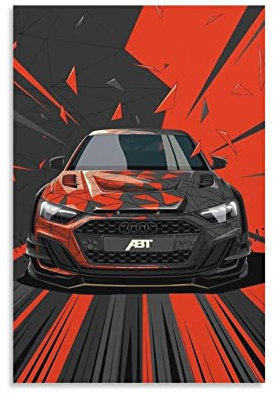 Auto-Poster Audi RS3 Poster, dekoratives Gemälde, Leinwand, Wandposter und Kunstbild, modernes Familien-Schlafzimmer, Deko-Poster, 40 x 60 cm