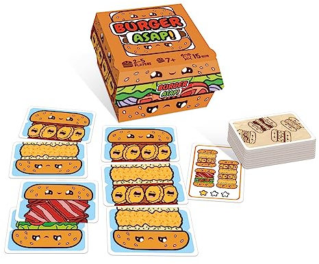 Mixlore Burger so schnell wie möglich | Kartenspiel | ab 7 Jahren | 2–5 Spieler | 15 Minuten Spieldauer