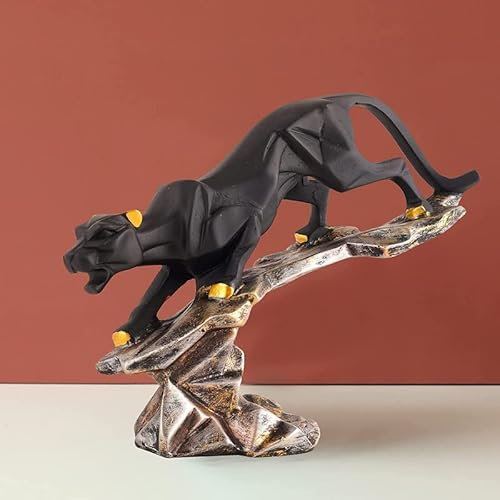 Deco Alankaram Presents Black Cheetah Showpiece Für Wohnheimdekorationsprogramm | Black Panther Statue | Jaguar -Statue Für Wohnungen Für Wohngebäude | Tierfiguren #Frienemy-1037
