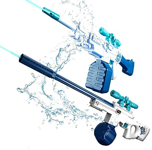 Coo11 Water Gun for Kids Pretend Play Electric Automatic Water Guns Toy with Waterproof Lithium Battery & 600ML Water Tank, Swimming Beach Summer Pool Toy Game for Kids 3 Years and up (600 MAH)