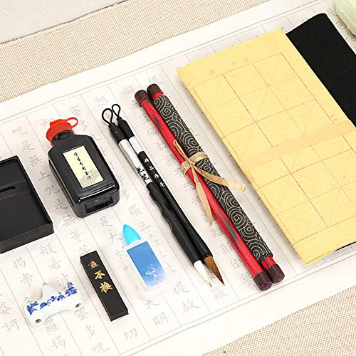 Kalligrafi set traditionell kinesisk pensel penna bläck vatten skrivpapper verktygslåda kit för nybörjare