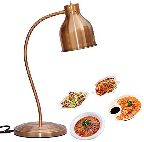 JUNNIU Buffet-Speisenwärmerlampe, kommerzielle Wärmelampe für Hotelbuffet, isolierte Speisen und Beleuchtung, höhenverstellbar, 250 W Kupfer (Kupfer) Decoration