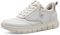 Tamaris COMFORT Damen Sneaker flach aus Leder mit Reißverschluss, Weiß (White), 40 EU