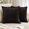 YORKSHIRE BEDDING Coffee Cushions with Covers Included 45 x 45 cm Set of 4PCS (2 Cushions, 2 Inserts) Stripe Decorative Square Throw Pillow Cases with Invisible Zipper for Sofa Living Room 18x18 Inch