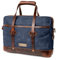 DRAKENSBERG Aktentasche 'Noah' für Herren aus gewachstem Canvas mit Leder - wasserabweisende Laptoptasche, 10L - Ozean-Blau, DR00641