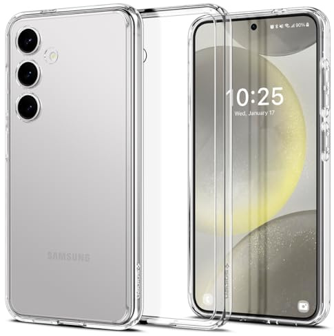 Spigen Ultra Hybrid für Samsung Galaxy S24 -Crystal Clear | Air Cushion Tech, Anti-Yellowing, Militär-Grade Schutz, Spigen Signature Serie