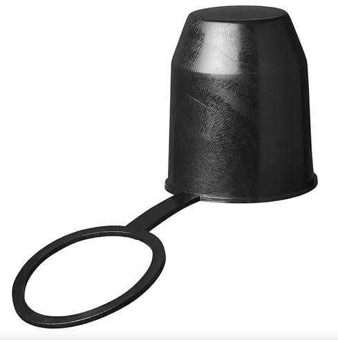 Anhängerkupplung Abdeckung, 50 mm Gummi/Kunststoff Anhängerkupplung Schutzkappe Anhängerkupplung Kugelkopf für Anhänger PKW LKW RV (Kappe mit Sicherung)