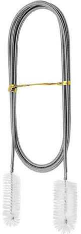 Doppelkopf Flexible Reinigungsbürste, Flexible Reinigungsbürste für Rohre, Schlauchbürste aus Edelstahl, Rohrreiniger 210 cm, Lang Rohrreinigungsbürste für breite Rohre, Kanäle, usw