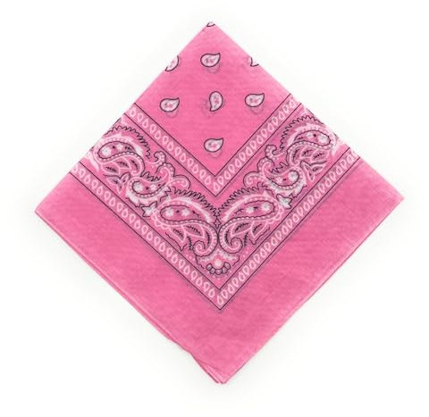 stylx Schals & Tücher Bandana Halstuch Bikertuch Nickituch Kopftuch Baumwolle Mundschutz Piratentuch ideal für Karneval Fasching Karnevalskostüm Hund Hundehalsband Hundetuch (hellrosa)